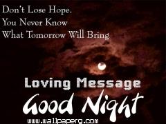 Loving message good night