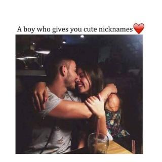 A boy who give you a cute nickname hd love quote