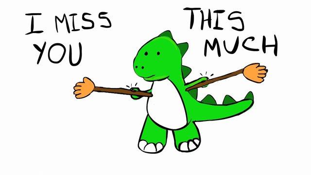 I miss you this much dinasour image