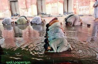 Prayer in rain