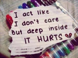 Deep inside it hurts hd quote image