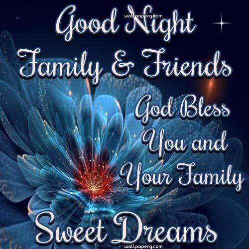 Good night family and friend wish