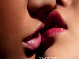 Girl lip to lip kiss