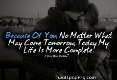 Life is more complete couple quote