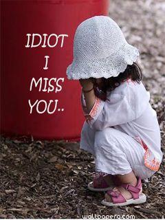 Girl kid said idiot i miss you