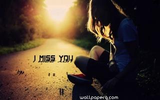 Girl miss you on lonely road