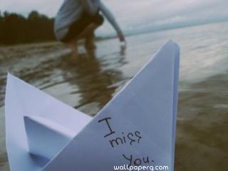 I miss you paper boat quote