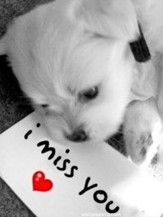 I miss you note