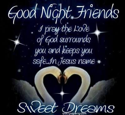 Good night friends whatsapp wallpaper