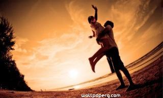 Love joy of couple hd wallpaper