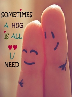 Sometime all you need is hug quote image