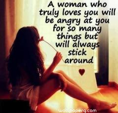 Women truly love you quote wallpaper