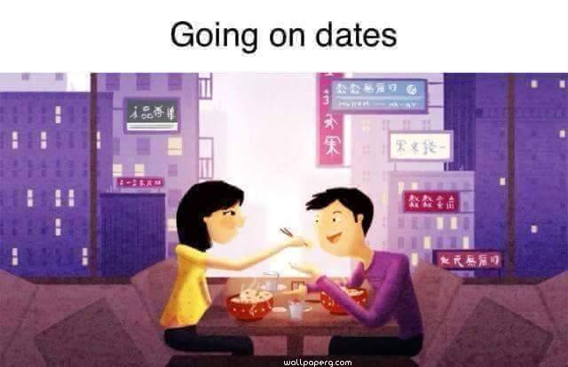 Couple going on date wallpaper