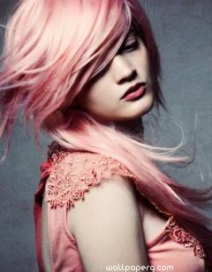 Peach hair colour profile pic