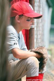 Boy playing baseball