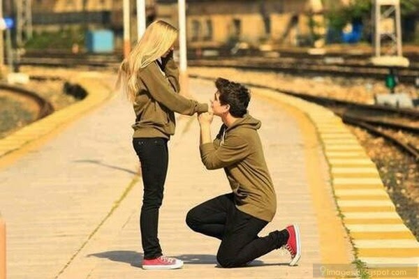 Cute boy propose girl image