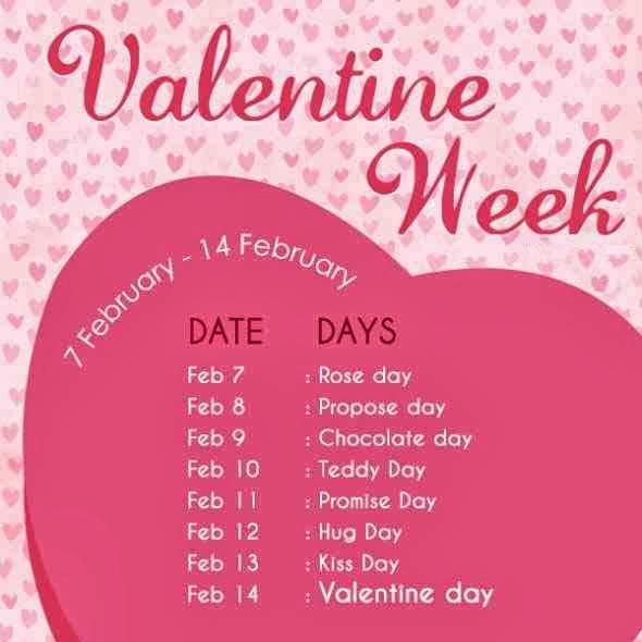 Valentines week list 2016