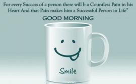 Good morning mug with smile