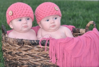 Cute baby twins