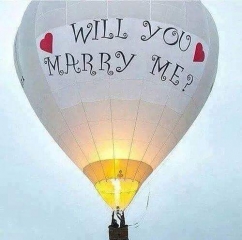 Will you marry me on hot balloon