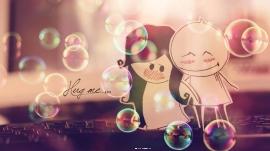 Hug me hd wallpaper