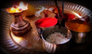 Puja thali for raksha bandhan