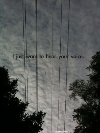 Just want to hear your voice hd wallpaper