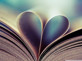 Book heart wallpaper