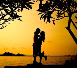 Love in the sunset hd wallpaper