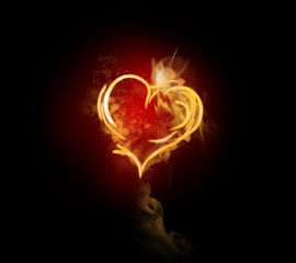 Burning heart hd wallpaper