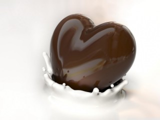 Chocolate heart wallpaper
