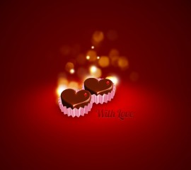 Chocolate hearts hd wallp