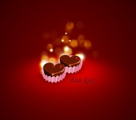 Chocolate hearts hd wallpaper for laptop