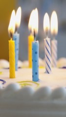 Candles on birthday cake iphone wallpaper