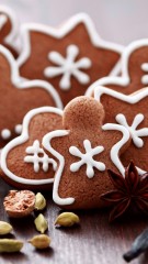 Gingerbread figures iphone wallpaper