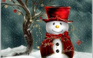 Snow man hd wallpaper