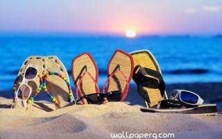 Beach shoes hd wallpaper for laptop