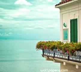 Sea side house hd wallpaper for laptop