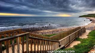 Wooden bridge coast hd wallpaper for laptop