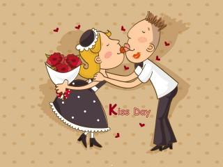 Kiss valentines day special hd wallpaper