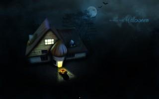 Halloween house hd wallpaper