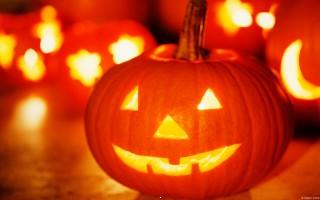 Halloween pumpkin with light hd wallpaper