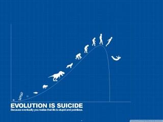 Evolution is suicide wallpaper