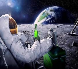 Relaxing on the moon