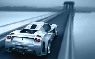 Ferrari silver car