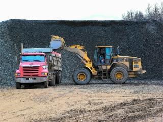 Heavy equipment at work