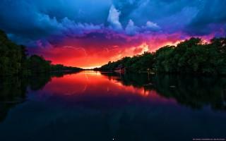 Amazing red sky