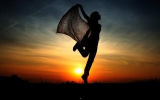 Cheerful sunset