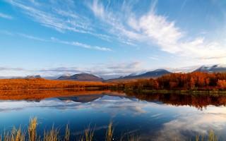 Clouds autumn reflection