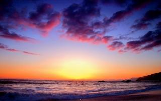 Colorful sunset twilight